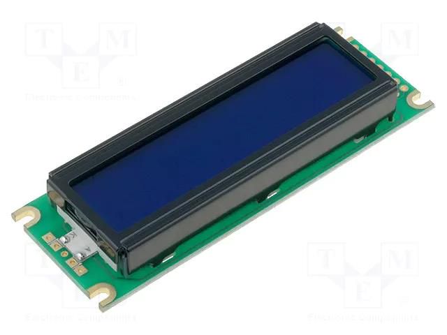 Display: LCD; alphanumeric; STN Negative; 16x2; blue; 80x30x13.2mm RAYSTAR OPTRONICS RC1602D-BIY-ESX