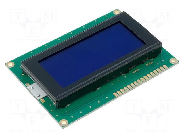 Display: LCD; alphanumeric; STN Negative; 16x4; blue; 87x60x13.6mm RAYSTAR OPTRONICS RC1604A-BIY-ESV