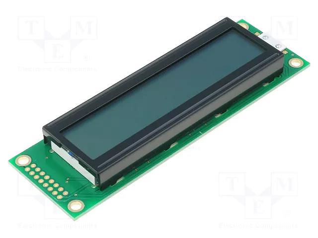 Display: LCD; alphanumeric; STN Positive; 20x2; grey; LED; PIN: 16 RAYSTAR OPTRONICS RC2002A-GHG-ESV