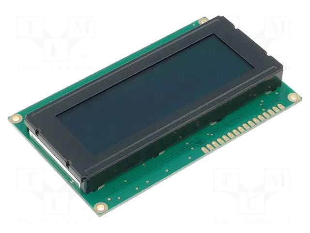 Display: LCD; alphanumeric; FSTN Negative; 20x4; dark blue; LED RAYSTAR OPTRONICS RC2004A-TIW-ESV