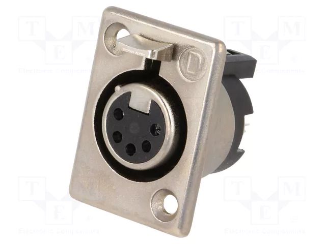 Connector: XLR; socket; female; 7.5A; 50V; PIN: 5; straight; 18AWG DELTRON 702-0500