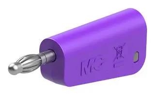 BANANA CONNECTOR, VIOLET, PLUG, 19A 64.1038-26