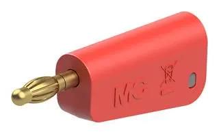 BANANA CONNECTOR, RED, PLUG, 19A 64.1041-22