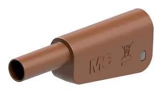 BANANA CONNECTOR, BROWN, PLUG, 32A 66.2025-27