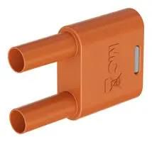 BANANA CONNECTOR, ORANGE, PLUG, 32A 66.4010-30