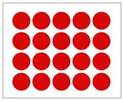 LABEL, PAPER, RED, 25MM MP010418