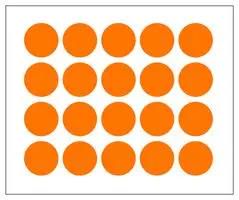 LABEL, PAPER, ORANGE, 25MM MP010419