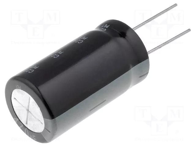 Capacitor: electrolytic; THT; 470uF; 200VDC; Ø22x41mm; Pitch: 10mm SAMWHA RD2D477M22041BB
