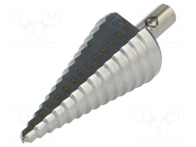 Drill bit; Ø: 6÷32mm; high speed steel; thin tinware; Steps: 14 C.K CK-3011