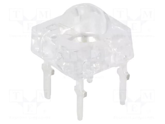 LED Super Flux; red/white; 7.62x7.62mm; bicolour; 1560÷2300mcd OPTOSUPPLY OSRWM4Z2C1D