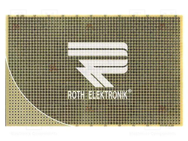 Board: universal; single sided,prototyping; W: 100mm; L: 160mm ROTH ELEKTRONIK GMBH RE200-C3
