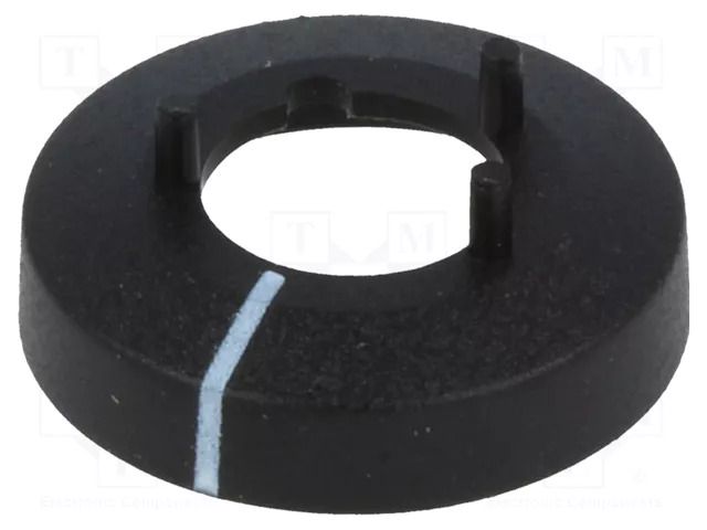 Nut cover with pointer; ABS; black; push-in; Ø: 15.5mm; Øint: 14mm OKW A7510010