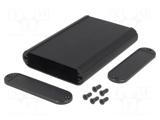 Enclosure: with panel; 1455; X: 72mm; Y: 100mm; Z: 19mm; aluminium HAMMOND HM-1455B1002BK