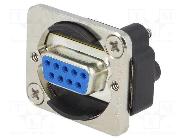 Transition: D-Sub coupler; D-Sub 9pin female,both sides; silver SWITCHCRAFT EHDB9FF