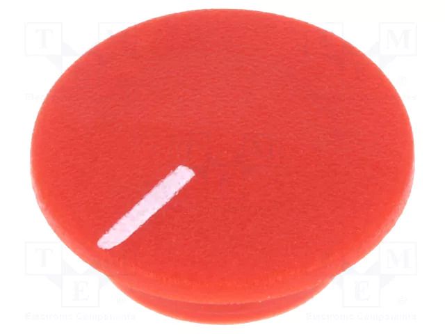 Cap; plastic; push-in; red; Indicator: white line CLIFF K21-RED-L