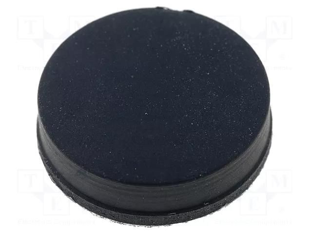 Self-adhesive foot; black; rubber; A: 14mm; B: 5mm; C: 3.6mm FIX&FASTEN RF14-5A