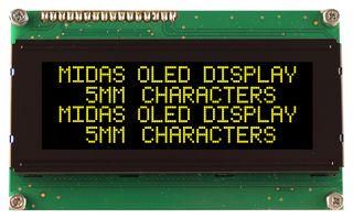 OLED MODULE, COB, 20X4, SPI, 5V MCOB42005A1V-EYS