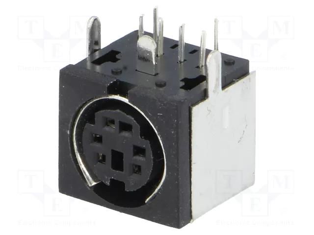 Connector: DIN mini; socket; female; PIN: 6; shielded; THT; on PCBs LUMBERG TM0508A/6