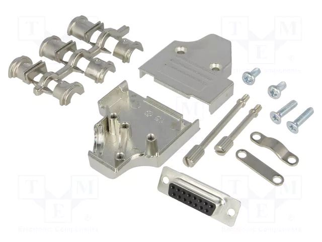 Connector: D-Sub; PIN: 15; plug; female; angled; soldering; black ENCITECH MHDM35-15-DBS-K