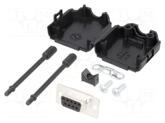 Connector: D-Sub; PIN: 9; plug; female; straight; soldering MH CONNECTORS MHDPPK9-DB9S-K