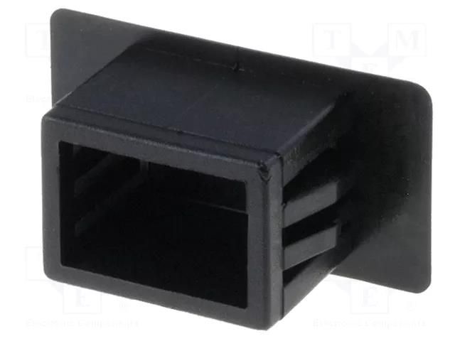 Stopper; black; -40÷85°C; polyamide; UL94V-2; A: 21.5mm; E: 1.5mm ESSENTRA RI-BPE-SC-1-01