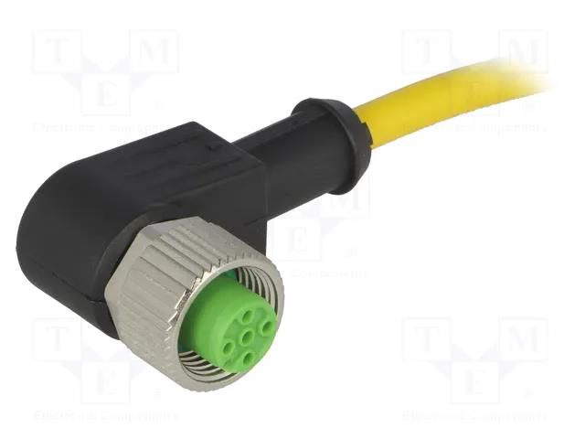 Connection lead; M12; PIN: 4; angled; 1.5m; plug; 250VAC; 4A; PVC MURR ELEKTRONIK 7000-12341-0140150