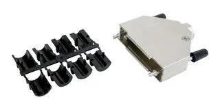 D SUB BACKSHELL, 180DEG, DE, ZINC 165X02609XE