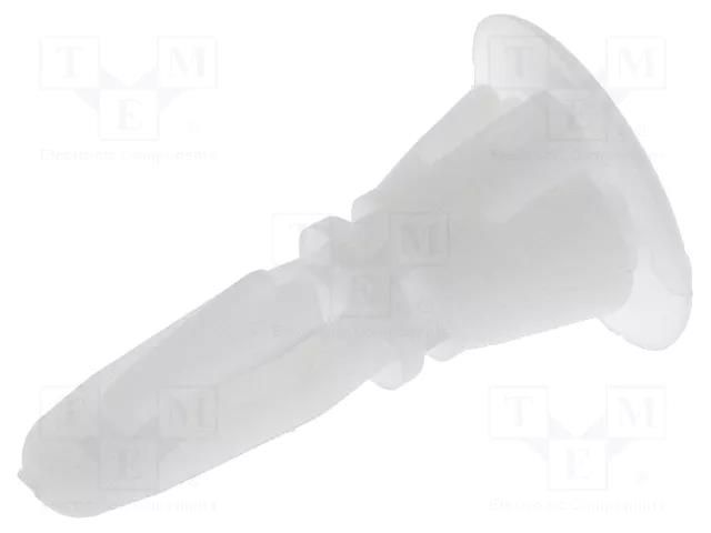 Assembly stud; polyamide; L: 6.4mm; snap fastener; Ø2: 6mm; Ø1: 4mm ESSENTRA RI-CRLCBSR-4-01