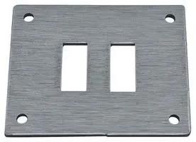 FACE PLATE, 2POS, 55X45X2MM, ALUM FMP-2