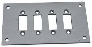 FACE PLATE, 4POS, 85X45X2MM, ALUM FMP-4-SSPF