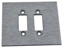 FACE PLATE, 2POS, 55X45X2MM, ALUM FMP-2-SSPF