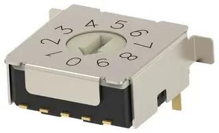 ROTARY CODED SW, 10POS, 0.02A/20V, SMD MRSSH4DC10SMGWTR