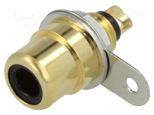 Connector: RCA; socket; female; straight; soldering; gold-plated LUMBERG BTO1VB