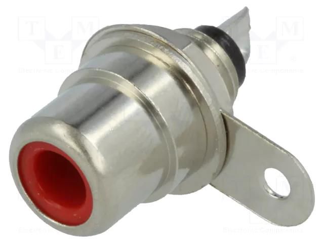 Connector: RCA; socket; female; straight; soldering; nickel plated LUMBERG BTO1R