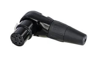 XLR CONN, R/A RCPT, 5POS, CABLE RC5FR-B