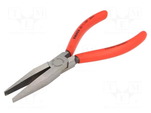 Pliers; flat,elongated; for bending, gripping and cutting KNIPEX KNP.3011
