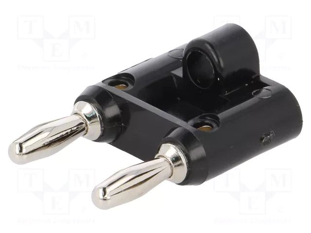 Connector: 4mm banana; stackable safety shunt; 15A; 5kV; black POMONA POM-MDP-0