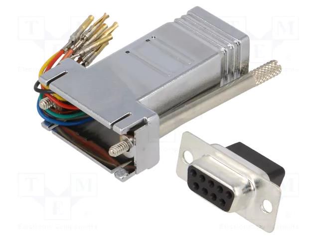 Transition: adapter; D-Sub 9pin female,RJ45 socket ENCITECH DA09-SMJ8-M-K-RC