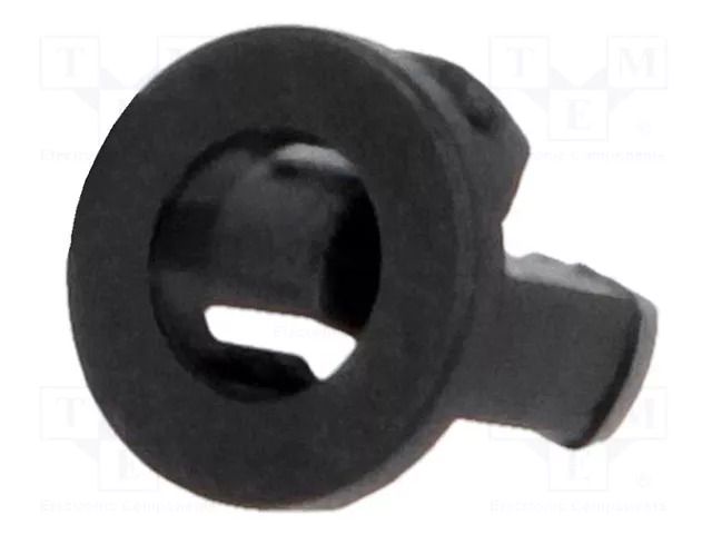 LED holder; 3mm; one-piece; black; UL94V-2; L: 5.2mm; polyamide FIX&FASTEN FIX-LED3-5