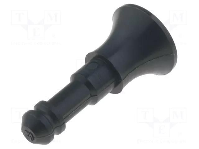 Rivet; polyamide; black; 2÷4.2mm ESSENTRA RI-SLPB-2M-B