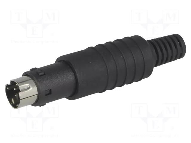 Connector: DIN mini; plug; male; PIN: 6; with strain relief; 100V LUMBERG MP-371/S6