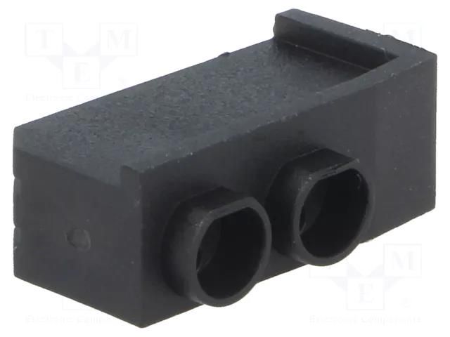 LED housing; 3mm; polyamide; angular; black; UL94V-2; H: 20.8mm FIX&FASTEN FIX-LEK-323
