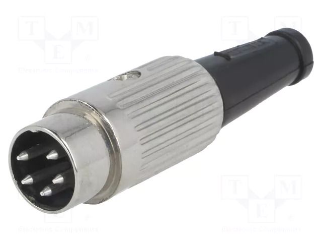 Connector: DIN; plug; male; PIN: 5; 240°; straight; for cable; 34V; 2A DELTRON 610-0510