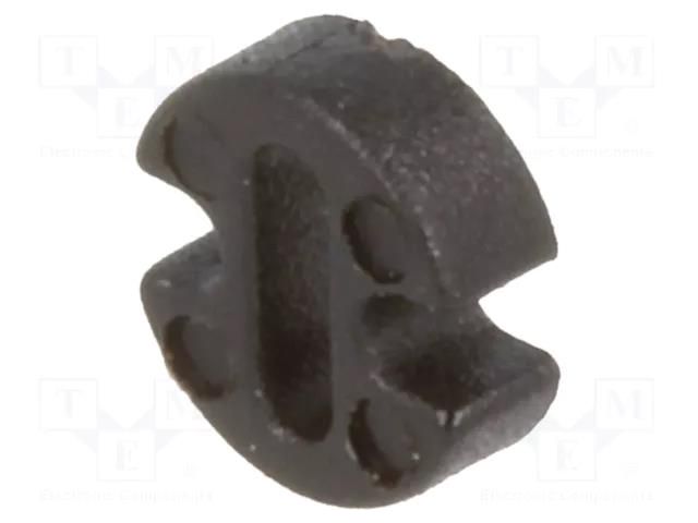 Spacer sleeve; LED; Øout: 4.5mm; ØLED: 3mm; L: 1.5mm; black; UL94V-2 FIX&FASTEN FIX-LEDH-1.5