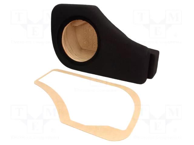 Car loudspeaker enclosure; MDF; black; 200mm; Grooving: 217mm BASSER OBGL.AUDI.11