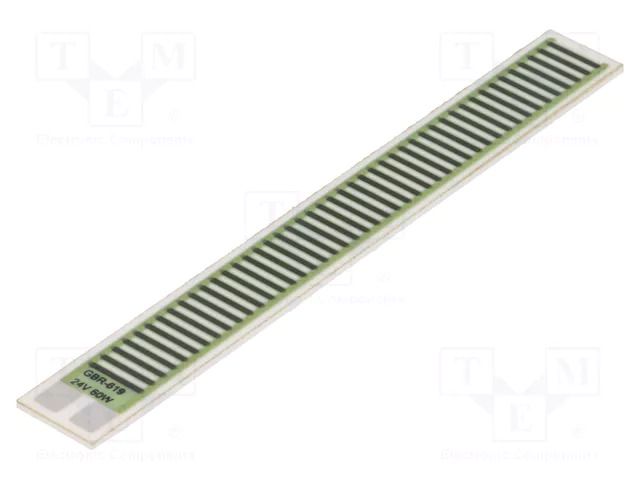 Resistor: thick film; heating; glued; 9.6Ω; 60W; 76.2x9.53x1mm TELPOD GBR619-24-60-2