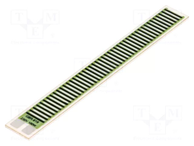 Resistor: thick film; heating; glued; 529Ω; 100W; 76.2x9.53x1mm TELPOD GBR619-230-100-2
