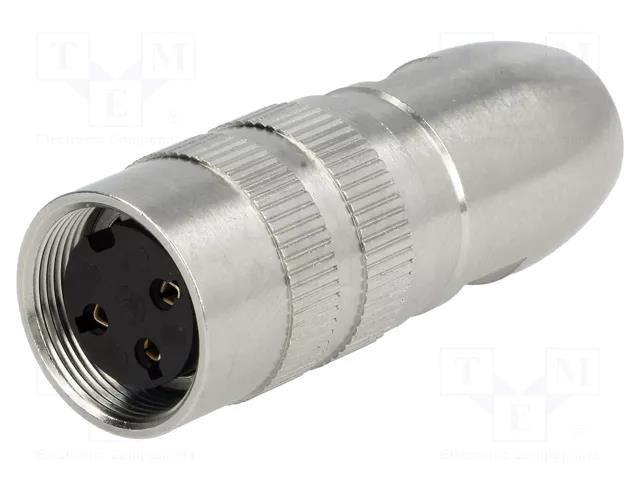 Connector: M16; plug; female; soldering; for cable; PIN: 3; 5A; 250V LUMBERG 0322-03