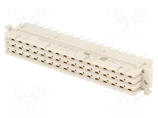 Connector: DIN 41612; plug; female; PIN: 48; straight; 6A; THT; d+b+z HARTING 09062486835