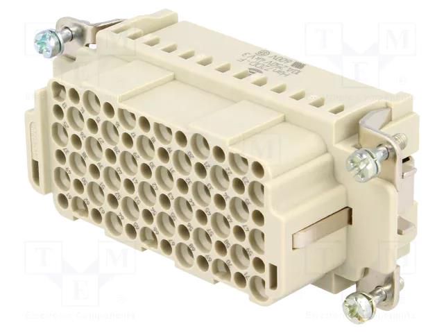 Connector: HDC; contact insert; female; Han® DD; PIN: 72; 72+PE HARTING 09160723101